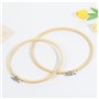 TOKERD 6 pièces 20cm Cercle à Broder Bambou Anneau de Broderie Bois Réglable Cerceaux de Broderie Rond Cross Stitch Hoop Set Cer