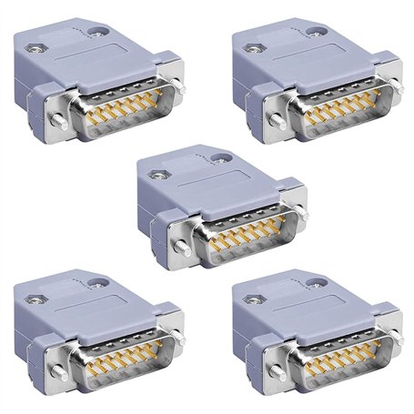Harissess DB15 RS232 D-SUB Lot de 5 connecteurs série à souder