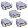 Harissess DB15 RS232 D-SUB Lot de 5 connecteurs série à souder