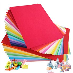 Lot de 100 feuilles de papier coloré A4 180 g/m² 20 couleurs assorties papier origami artisanal pour travaux manuels et décorati Lot de 100 feuilles de papier coloré A4 180 g/m² 20 couleurs assorties papier origami artisanal pour travaux manuels et décorati