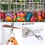 35 pcs Porte-clés, Pivotants Pour Clés, Mousqueton Porte Clé Métal Polissage Keychain de Crochets Anneaux Détachables, 25 mm de 