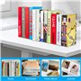 UCAMP Lot de 8 Serre-Livres en Acrylique Transparent,Serre Livre Acrylique Transparent,Serre-Livres résistants pour Maintenir Le