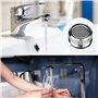 SANTOO 3 Pièces Mousseur Robinet, Aerateur Robinet Filtre Robinet avec Joint D'étanchéité Pour Cuisine, Salle de Bain - Argent (