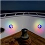 Lot de 2 Lumières LED pour Bateau, Éclairage Intérieur Marin Étanche 16 Couleurs et 4 Modes Lumière Courtoisie avec Base Magnéti