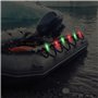 MiOYOOW 6 Pcs Feux Navigation Bateau, 4 Modes Marine LED Lumière Voile Rechargeable, 3 Couleurs Lampes de Navigation Latérale ét