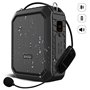 SHIDU Amplificateur de Voix sans Fil Haut-Parleur Bluetooth Système de sonorisation Portable étanche 18W avec Casque Micro sans 