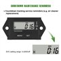 Yooreal Entretien numérique Compteur Horaire Tachymètre Pour 2 ou 4 Temps Petit Moteur À Essence Pelouse Tracteur Générateur Tro
