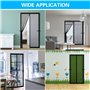 Fillis Moustiquaire magnétique Porte, 100x220cm Moustiquaire de balcon en fibre de verre Rideau anti-moustique sans percer Ridea