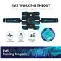 WARDBES EMS Electrostimulateur Musculaire, EMS Ceinture Abdominale Electrostimulation, Abdos Musculation Appareil, Musculation A
