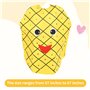 IGEAIIE Costume d'ananas pour adultes - Costume amusant de costumade avec tenue jaune et chapeau de feuille verte - Tissu non ti