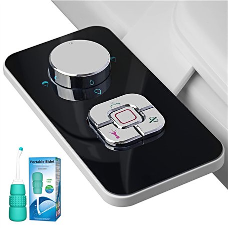Pulvérisateur Bidet Non Électrique AVEC Double Bus RésostadesToyeuses - Nettoyage Avant et Arrière - Bouton Poussoir Réglable Po