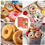 Lot de 2 Moules à Donuts en Silicone Anti-Adhésif - 8 Emplacements Réutilisables pour Gâteaux, Biscuits, Bagels, Muffins - Résis