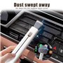 Plumeau Petit Brosse, 2 en 1 Microfibre Poussière Duster Maison avec 3 Têtes de Rechange pour Meubles, Claviers, Intérieur Autom