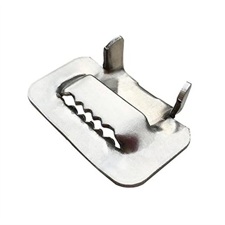 Beyondlife 100pcs 3/4" (19mm) Largeur Boucles d'oreilles Joint d'aile de Collier de Serrage pour Cerclage en Acier Inoxydable