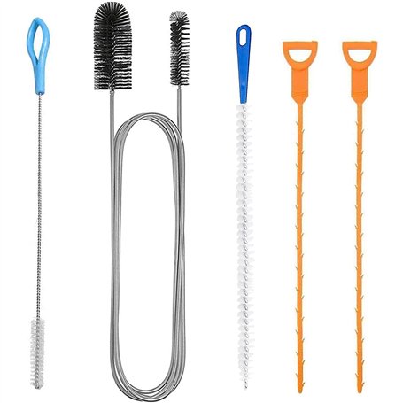 Lot de 5 outils de débouchage et de nettoyage de canalisations de douche