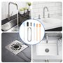 Lot de 5 outils de débouchage et de nettoyage de canalisations de douche, outil de débouchage multifonctionnel pour évier de cui