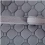 Merauno® Tapis de selle en coton matelassé doux et durable de qualité supérieure classique (DR, gris)