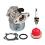 Kit carburateur 799868 avec Ampoule d'amorçage Compatible with Moteurs Briggs & Stratton 4-7HP de Replacement 498170 497586 4982
