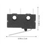 UKCOCO 20pcs interrupteur de fin de course étanche commutateur à bouton-poussoir momentané 3 broches longue charnière levier com