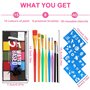 Peinture Corporelle Pour Le Visage, Palette De Maquillage Pour Enfants 15 Couleurs, Peinture Visage Enfant, 40 Pochoirs, 8 Pince