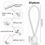 Tendeur Elastique,Tendeur Bache,50 Pièces Blanc Tendeurs en Caoutchouc avec Boule en Plastique,Corde Elastique pour Bache,Tentes