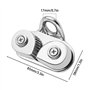 DONGKER Taquet a Came,Taquet Coinceur Corde,Pince de Corde de Bateau a Roulement a Billes a Entrée Rapide en Acier Inoxydable 31