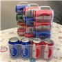 Organiseur Portable de Boîtes de Soda pour Rayonnages de Réfrigérateur, Porte Canette de Bière, Bac de Rangement Coulissant pour