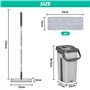 weiclianhp Balai Serpillière Microfibre Rotatif 360° avec Serpillière Seau Essoreur Double Bac et 3 Tampons Réutilisables - Syst