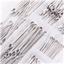 Glarks 150 pcs en acier inoxydable 304 Cotter Pin Clip principales ultraconfortables Fixation Assortiment kit