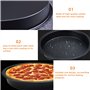 XZEIT Lot de 4 Plats à Tarte individuels - Mini Plats à Tarte de 15,2 cm - Moules à Tarte Ronds antiadhésifs pour cheesecakes, T