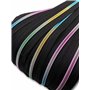 Slantastoffe Fermeture éclair sans fin - Spirale arc-en-ciel - 5 mm - Vendu au mètre - Avec fermeture éclair (noir