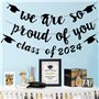PIMXL Bannière de Remise des Diplômes de Félicitations, Bannières et Guirlandes de Graduation, We are So Proud of You Class of 2