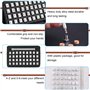 GOLRISEN 37 PCS Outils d'Estampage en Cuir Métal - Acier Argent Poinçonnage pour Lettres A à Z et Numéros 0 à 9 avec Poignée d'I
