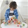 jacootoys 36 PCS Blocs de Bois ABC Jeux de Construction Très Grand Lettres et numéros de l'alphabet Jouets Éducatifs pour Enfant