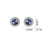 Boutons de Manchette pour Homme, Cristal Zircon Bouton de Manchette, Bleu Ronde Bouton de Manchette Homme pour Mariage Business 