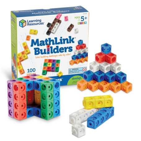 Learning Resources Cubes de Construction MathLink - Explorateurs STEM