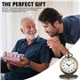 LUCKYKODOR Montre de Poche Vintage Nombre de Chance avec chaîne Pocket Watch Ultra-Mince Montre à Gousset Cadeau d'anniversaire 