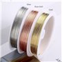 3Pcs Fil de Cuivre 10m x 0,4mm Fil de Fer Bijoux Fil Artistique pour Bijoux Perles Fil Metallique Argent/Doré/or Rose pour la Fa