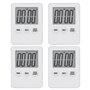 4Pcs Minuteur De Cuisine Numérique Mini minuteur de Cuisine magnétique LED Compte à rebours pour Cuisiner