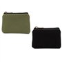TRKETK 2 Pièces Petits Portefeuilles Mini Porte Monnaie Portable Porte Monnaie Unisexe en Toile avec Fermeture éclair pour Carte
