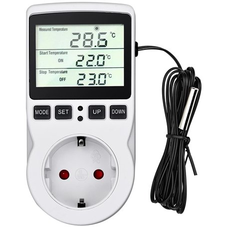 Régulateur de température 230V/ 50Hz Prise Thermostat Prise Minuteur Digital