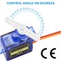 Lot de 12 mini servomoteurs 9G pour Arduino, mini servomoteur avec câble, micro servo moteur 9 G pour robot radiocommandé/main/m