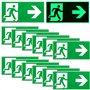 12pcs Panneau Sortie de Secours: 300 x 150 mm Panneau Issue de Secours