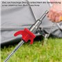 Lot de 10 piquets à vis, résistants aux tempêtes, robustes et stables, piquets de tente filetés, sardines de camping avec clé à 