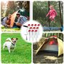 Lot de 10 piquets à vis, résistants aux tempêtes, robustes et stables, piquets de tente filetés, sardines de camping avec clé à 