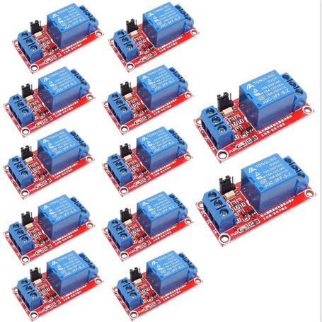 Lot de 12 modules relais 5 V : carte relais à 1 canal avec optocoupleur