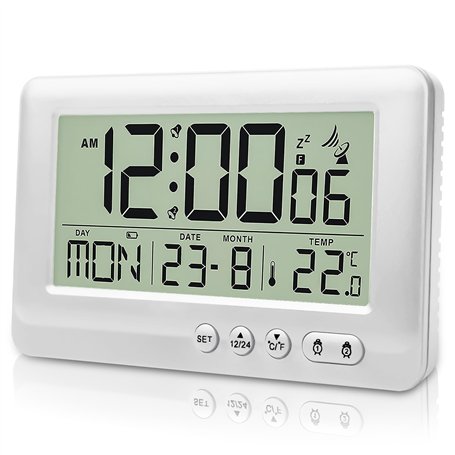 GAOUTO Réveil numérique radio-piloté avec thermomètre