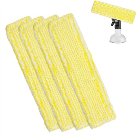 4 Pcs Chiffons de Nettoyage en Microfibre pour Karcher Bonnette Microfibre Lingette pour Lave Vitre Karcher WV2 WV5 WV6 Plus Pre