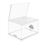 Boîte de Rangement en Acrylique - Verrouillable - Urne Transparente avec clé, Caisse à Monnaie - Boîte de Rangement recommandée