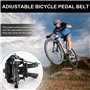 Pédales de Vélo, Pédales de Vélo avec Clips et Sangles, Universelles Pedale VTT Pédales de Vélo de Montagne du Durable et Antidé